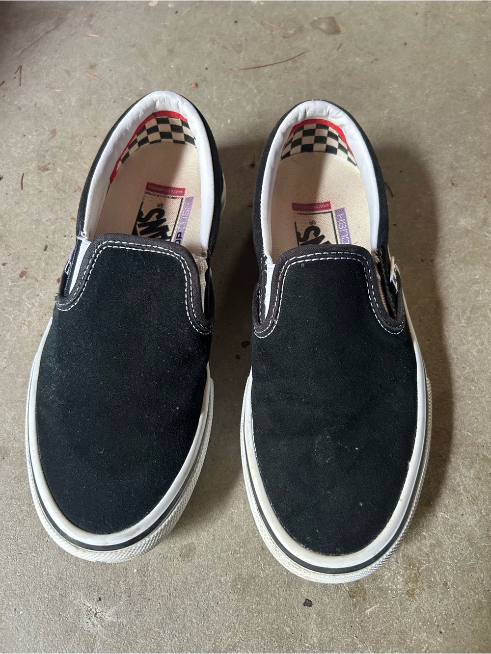 Vans Kids Slip-On Sneakers in Black and White